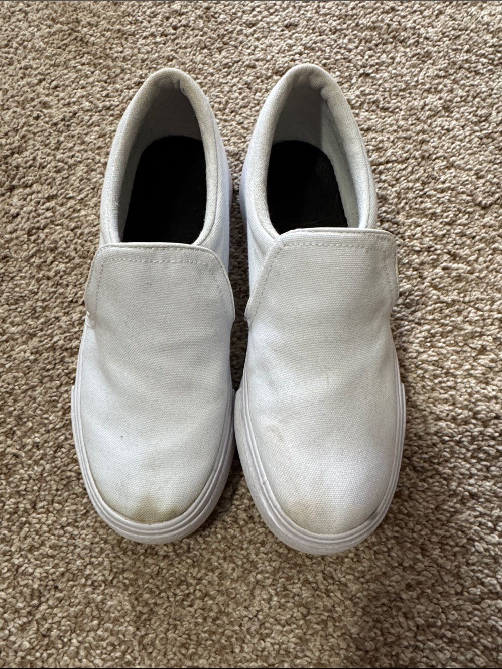 Nike White Canvas Slip-On Shoes
